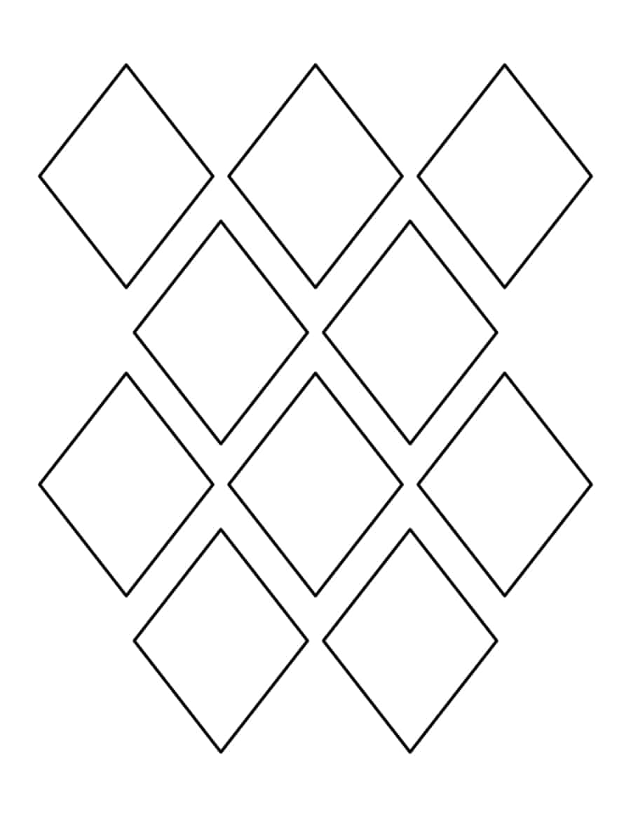 3 Inch Diamond Coloring Pages Pdf Free Vectors